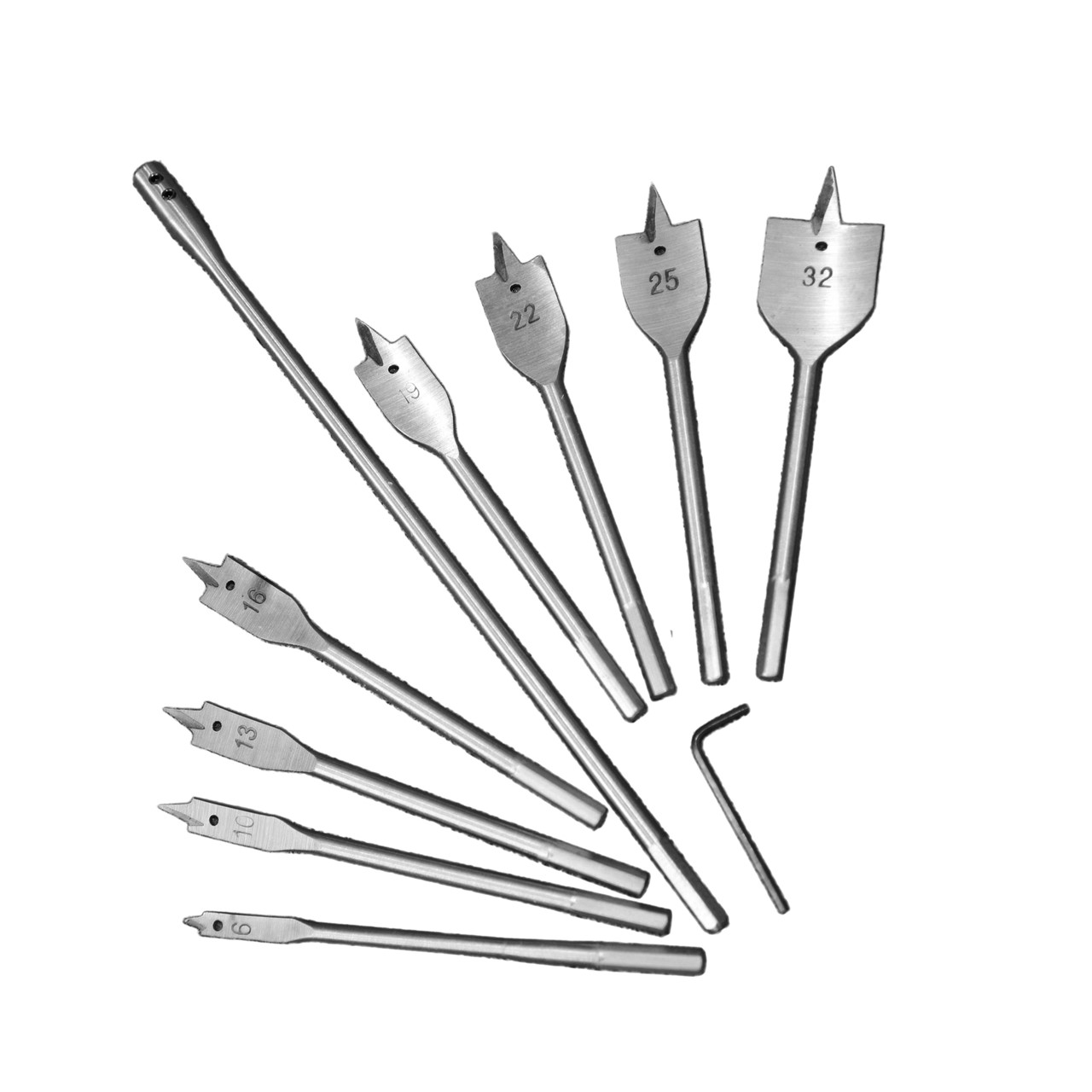 Spade Drill Bit Set 10 Piece